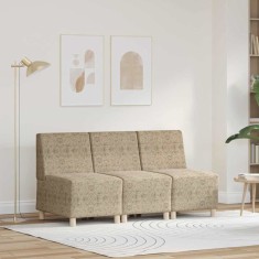 vidaXL Unitate Sofa Modulară Fără Brațe 3 pcs Gri deschis 3399833