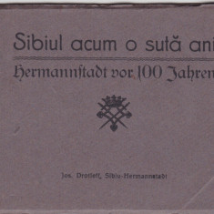 SIBIU Hermannstadt carnet 8 carti postale Sibiul acum 100 ani Jos. Drotleff 1935