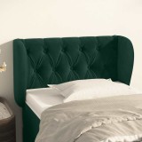 vidaXL Tăblie de pat cu aripioare verde &icirc;nchis 83x23x78/88 cm catifea 3117513