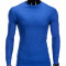 Bluza pentru barbati, din bumbac, albastru, simpla, slim fit - L59