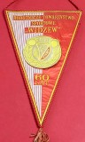 Fanion (model vechi) fotbal-WIDZEW LODZ (Polonia) - 60 ani aniversare 1910-1970