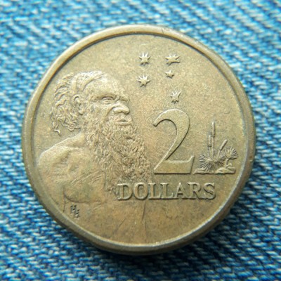 2q - 2 Dollars 1989 Australia / dolari foto