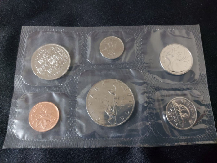 Seria completata monede - Canada 1978 , 6 monede