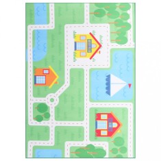 Covor cu imprimeu, multicolor, 140 x 200 cm, material textil foto