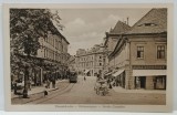 SIBIU , STRADA CISNADIEI , CU TRAMVAI IN PLAN APROPIAT SI MAGAZINUL &#039; JULIUS WERMESCHER &#039; IN DREAPTA , CARTE POSTALA , 1916