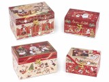 Cumpara ieftin Set 4 cutii decor Craciun 20x14x12 cm, 16x11x9 cm