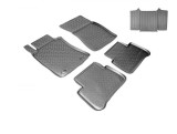 Covorase Cauciuc Tip Tavita Mercedes Clasa E W211 2002-2009 + Protectie Tunel Spate ALM Negru