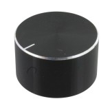 Buton pentru potentiometru, 30mm, aluminiu, negru, 30x16.8mm, 201906