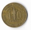 Moneda 10 francs 1959 - Statele Africii de Vest, Africa, Bronz-Aluminiu