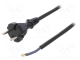 Cablu 2x1mm2 CEE 7/17 PLASTROL, mufă, 2m, negru, 16A