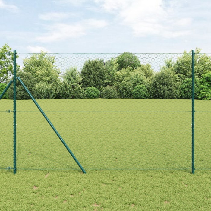 vidaXL Gard Hexagonal Verde 1.6x100 m Oțel