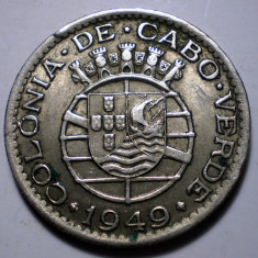 F.464 CAPUL VERDE CABO CAPE COLONIE PORTUGHEZA 1 ESCUDO 1949