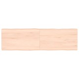Blat masă 140x40x(2-6) cm lemn stejar netratat contur organic