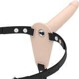 Fetish Submissive Harness-Vibrator din Silicon Flesh 15 cm-10