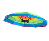 Mini Umbrela multicolora cu fixare pe cap, protectie ploaie ori soare