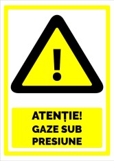 Semn pentru gaze sub presiune foto