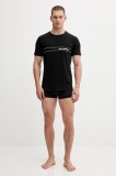 Karl Lagerfeld pijama culoarea negru, cu imprimeu, A4M45007
