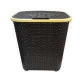 Cos de rufe, plastic, diverse culori, 65 L, cu capac