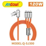Cumpara ieftin Cablu USB 5 in 1 Fast Charger 120W 6A 1.2M Incarcare Transfer Date USB C Micro Lightning