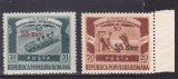 ROMANIA 1952 LP 309 JOCURILE MONDIALE DE IARNA SUPRATIPAR SERIE MNH