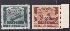ROMANIA 1952 LP 309 JOCURILE MONDIALE DE IARNA SUPRATIPAR SERIE MNH