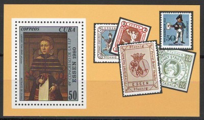 Cuba 1980 Mi 2505 bl 64 MNH - Al 49-lea Congres FIP, Essen foto