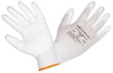 Manusi Poliuretan Tricotate Albe / M 10