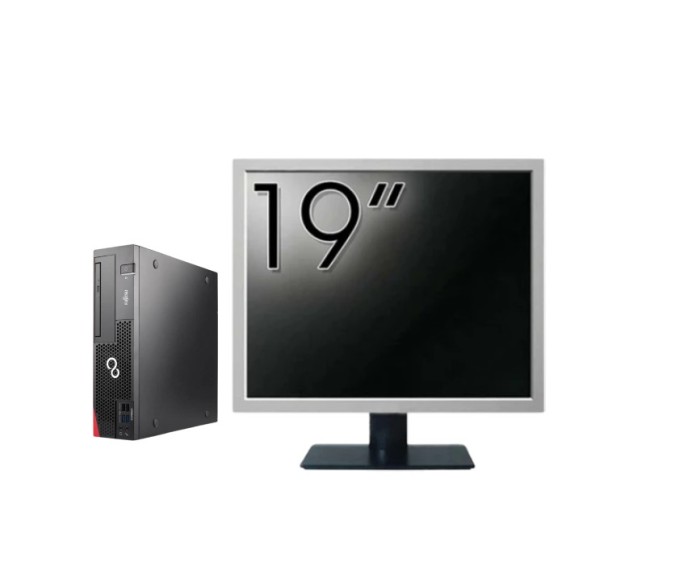 Pachet Calculator Second Hand Fujitsu Esprimo D556 SFF, Intel Core i3-6100 3.70GHz, 8GB DDR4, 500GB HDD + Monitor 19&amp;quot; NewTechnology Media