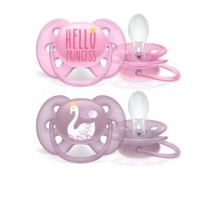 Set 2 suzete ortodontice din silicon Philips Avent Ultra Soft SCF223 02, Mov foto