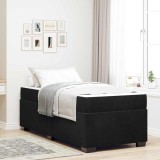 VidaXL Cadru de pat cu saltea cu saltea Negru 90 x 200 cm Catifea