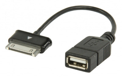 Cablu adaptor OTG USB A - Samsung 30 pini 0.2m Valueline foto