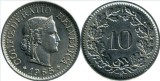 Elvetia 1993 - 10 rappen, circulata