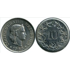 Elvetia 1993 - 10 rappen, circulata