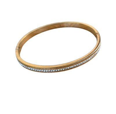 BRĂȚARĂ DE TIP BANGLE DIN OȚEL INOXIDABIL foto