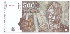 Romania 500 lei 1991 Ianuarie - Constantin Brancusi (279468) P-98a- UNC !!!