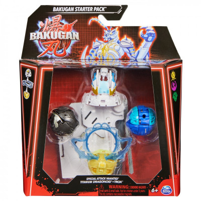BAKUGAN STARTER PACK MANTID, TITANIUM DRAGONOID SI TROX foto