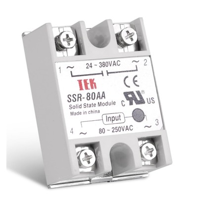 Releu 80-250Vac 80A 24-380Vac solid state SSR-80 AA foto
