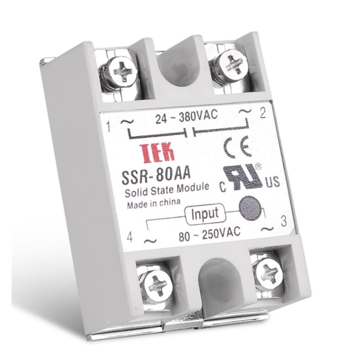 Releu 80-250Vac 80A 24-380Vac solid state SSR-80 AA