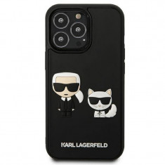 Husa Cover Karl Lagerfeld &amp;amp;amp; Choupette 3D pentru iPhone 13 Pro Negru foto