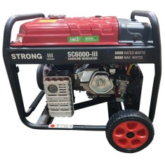 Generator curent SC6000-III STRONG, Putere 6.0kW, AVR, motor pe benzina 14.0CP, rezervor 25 litri, pornire electrica, roti