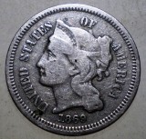 F.130 USA SUA NICKEL 3 CENTS 1869