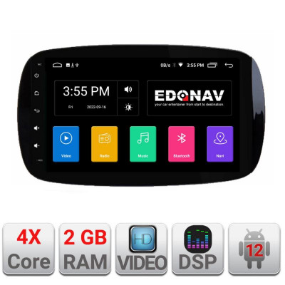 Navigatie dedicata Smart For Two 2015- A-Smart15 2+16 GB Android Waze USB Navigatie Internet Youtube Radio CarStore Technology foto