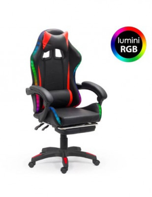 Scaun gaming cu banda LED RGB OFF 303 foto