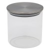 Borcan Depozitare, Model Borosilicat, Capac Metalic, Transparent, Capacitate 350ml, Oem