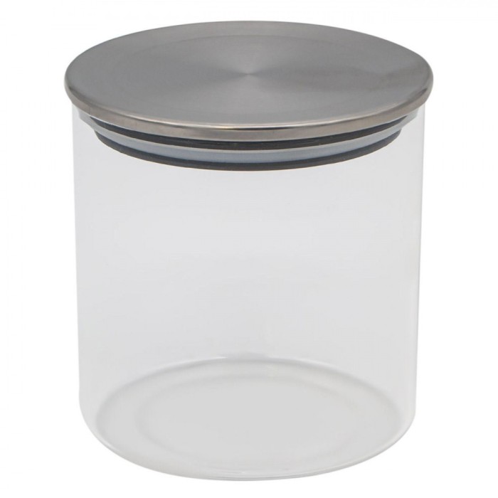 Borcan Depozitare, Model Borosilicat, Capac Metalic, Transparent, Capacitate 350ml