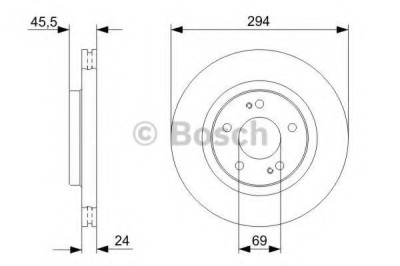 Disc frana CITROEN C-CROSSER (EP) (2007 - 2016) BOSCH 0 986 479 372 foto