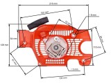 Demaror drujba Husqvarna 137,142 Cal II (cu pinion fulie detasabil)