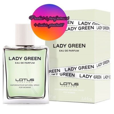 Set 4 Apa de parfum Lady Green, Revers, pentru femei, 100 ml + Tester 100 ml GRATUIT foto