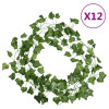 Ghirlande de iedera artificiala, 12 buc., verde, 200 cm GartenMobel Dekor, vidaXL