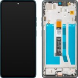 Display cu Touchscreen Motorola Moto G75, cu Rama, Albastru (Relucent Blue), Service Pack 5D68C29067